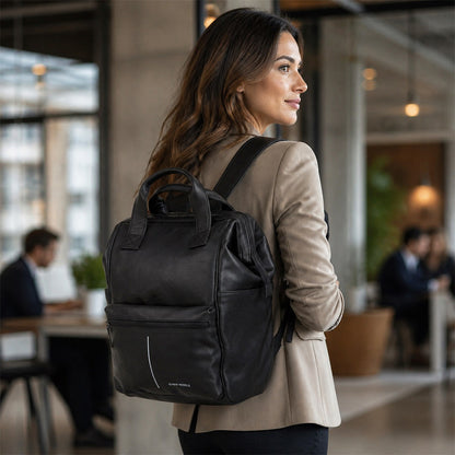New Rebels Obsidian Tremont Ryggsäck i Läder – Svart