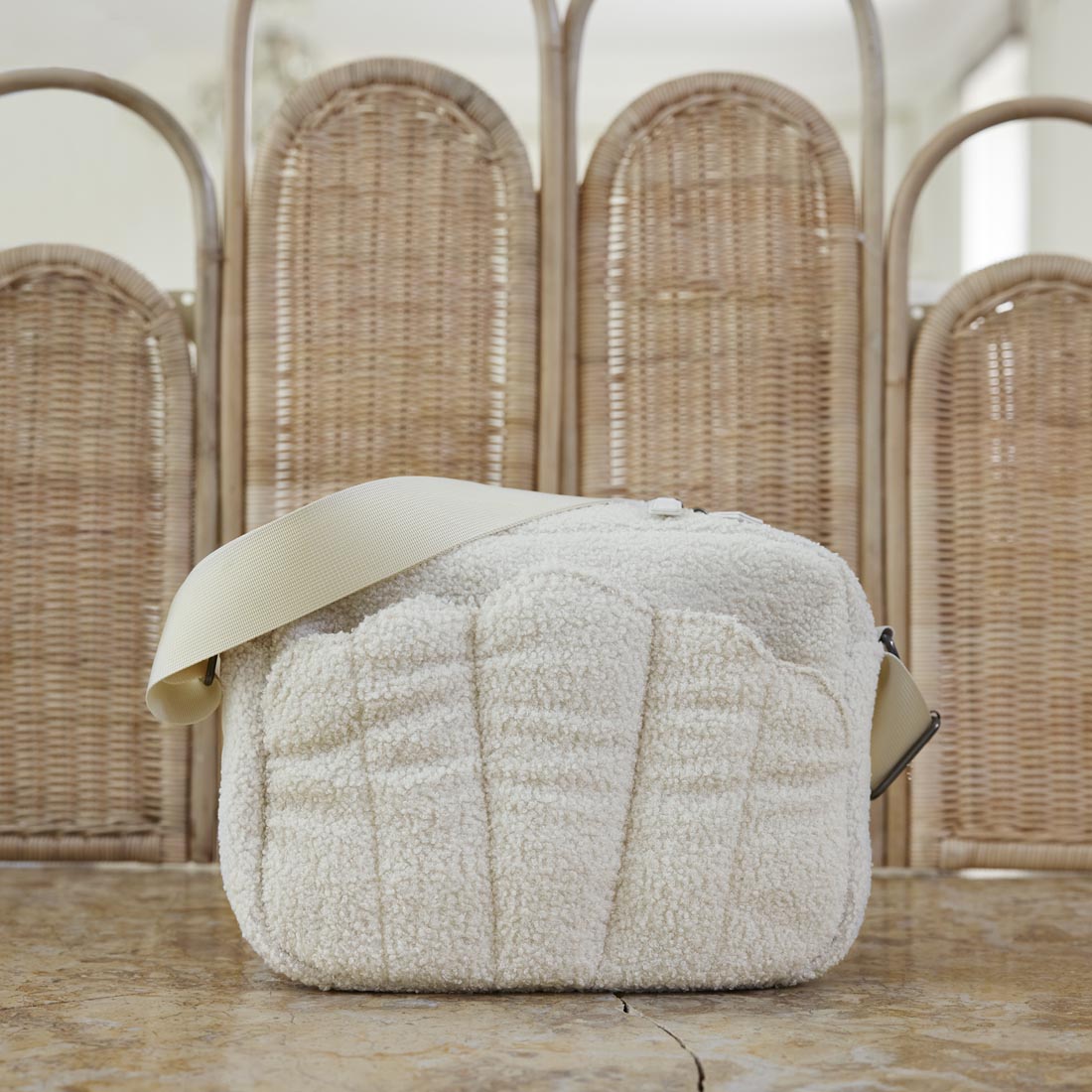Skötväska Cross Body - White Bouclé