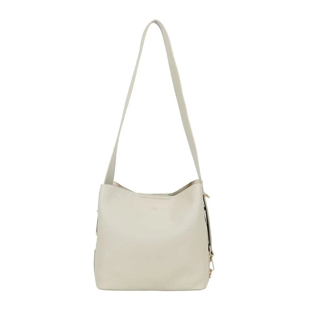 Ulrika Design Bar Zipper - Beige Axelväska 38cm