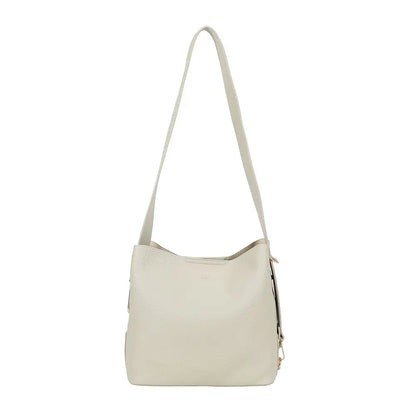 Ulrika Design Bar Zipper - Beige Axelväska 38cm