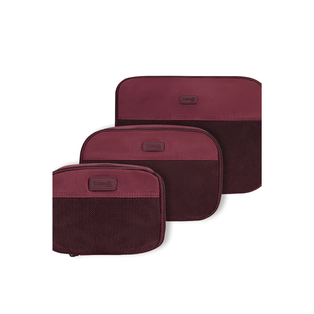 Lipault Accessoarer Packkuber 3-set - Bordeaux