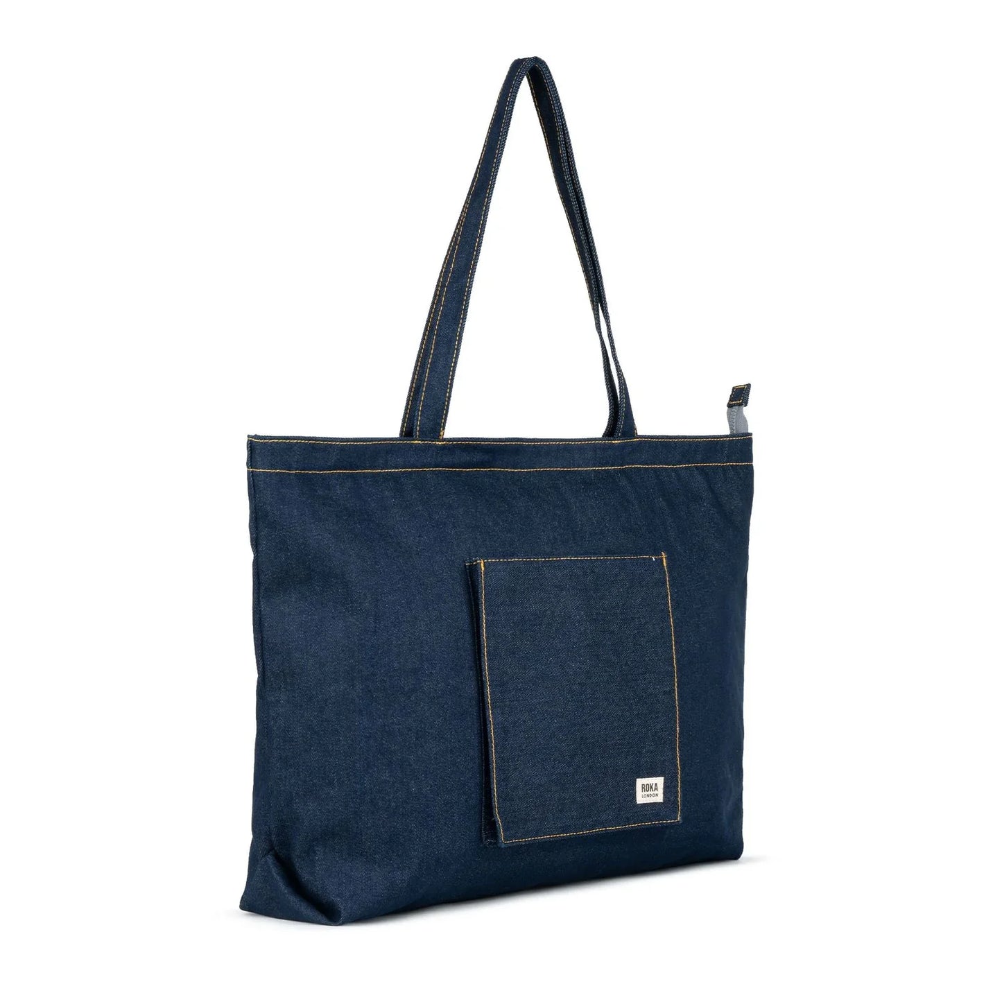 Roka London Portobello N Axelväska 48cm – Dark Wash Denim