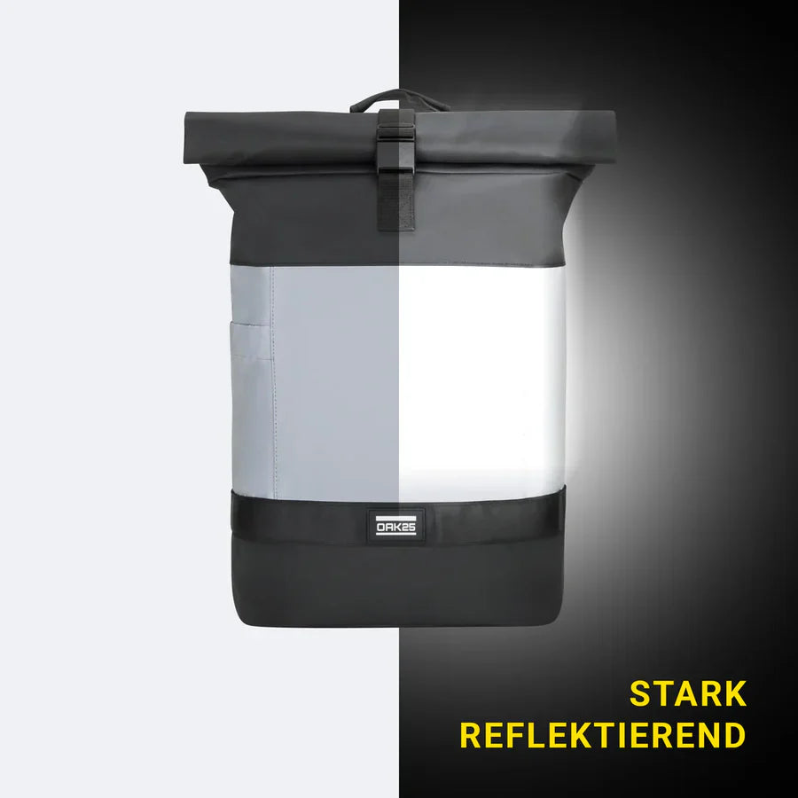 OAK25 Commute Rolltop M 2.0 – Laptopryggsäck 16" – Svart