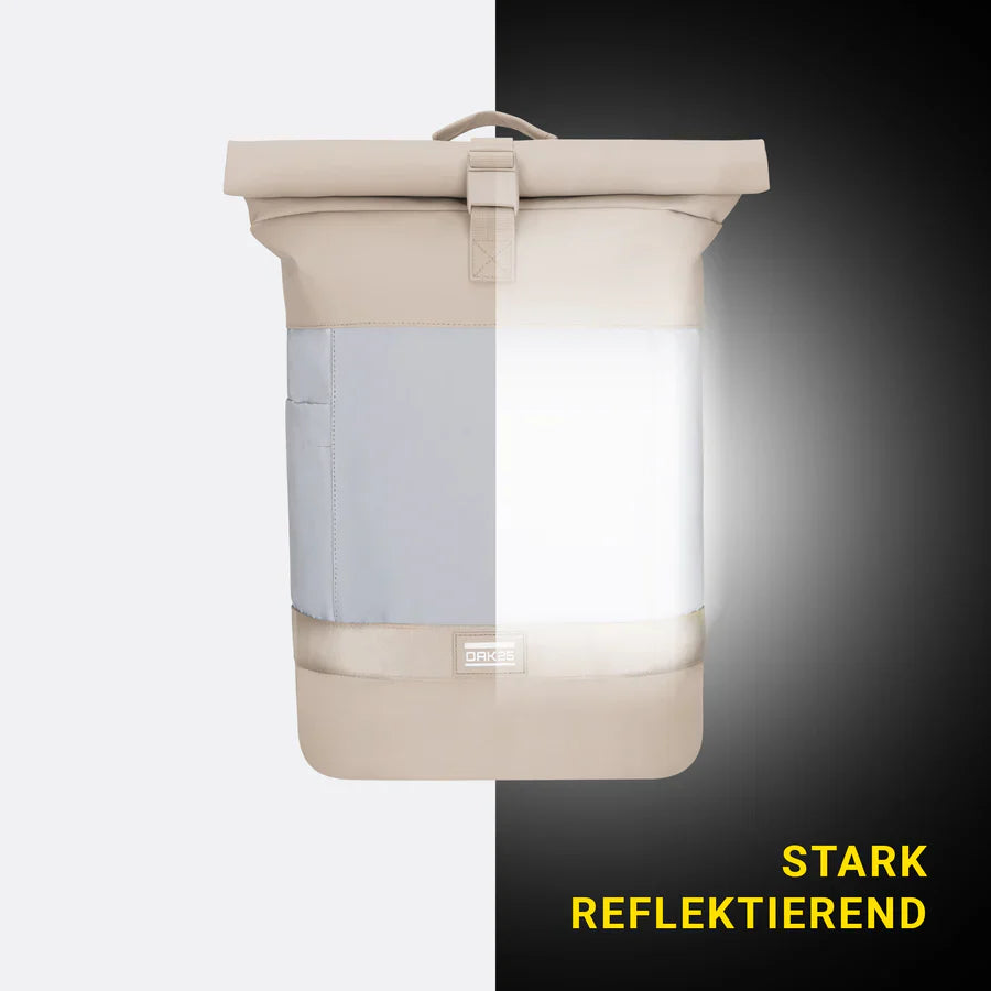 OAK25 Commute Rolltop M 2.0 – Laptopryggsäck 16" – Sand