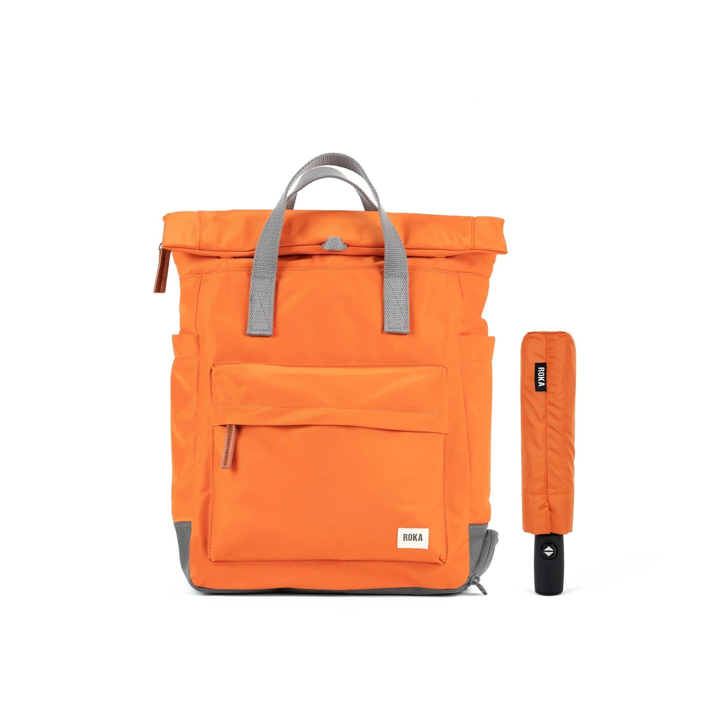 Roka London Bayswater B + Waterloo Ryggsäck 42 cm + Paraply – Burnt Orange