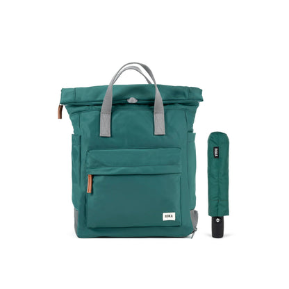 Roka London Bayswater B + Waterloo Ryggsäck 42 cm + Paraply – Teal