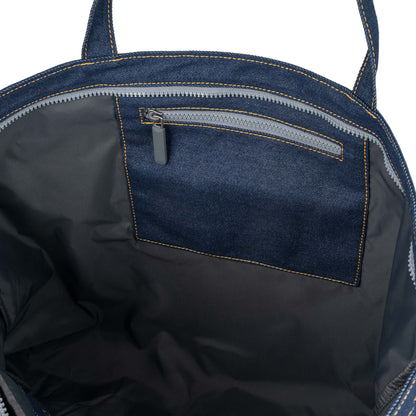 Roka London Portobello N Axelväska 48cm – Dark Wash Denim