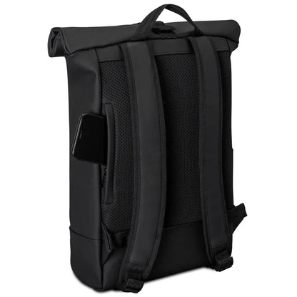 Johnny Urban Harvey rolltop-ryggsäck medium 16" – Svart