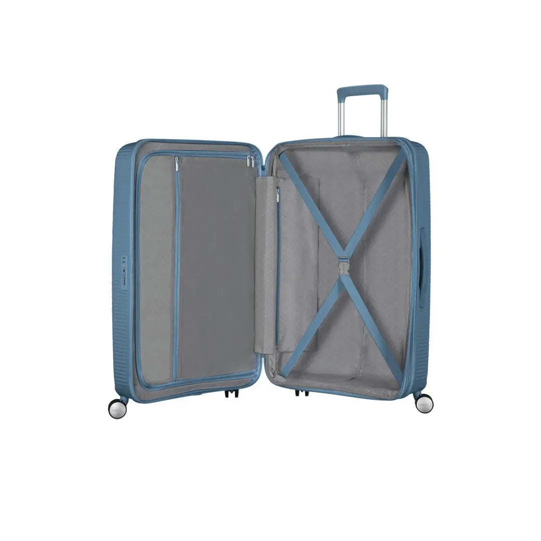 American Tourister Soundbox - Stenblå Stor Resväska 77cm