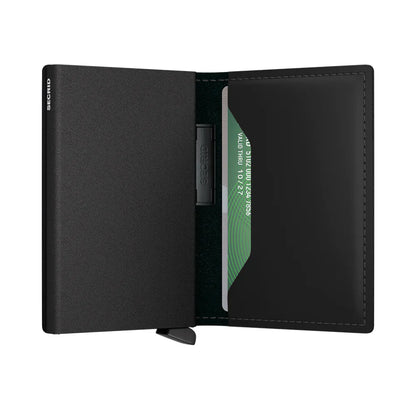Secrid Matte Bandplånbok 10 cm - Svart/Grön