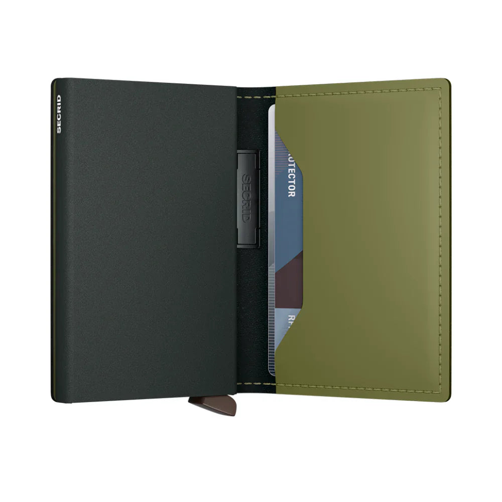 Secrid Matte Bandplånbok 10 cm - Khaki