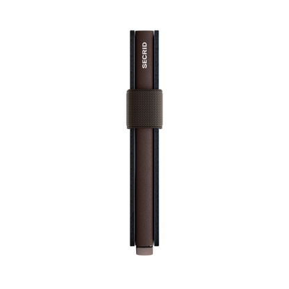Secrid Matte Bandplånbok 10 cm - Blå/Brun