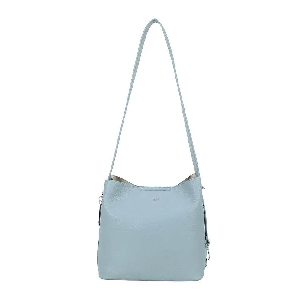 Ulrika Design Bar Zipper - Ljusblå Axelväska 38cm