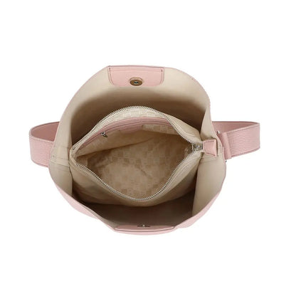 Ulrika Design Bar Zipper - Ljusrosa Axelväska 38cm