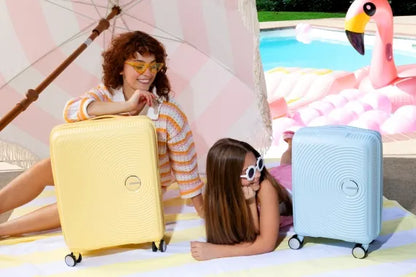 American Tourister Soundbox - Pastellgul Kabinväska 55cm