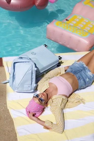 American Tourister Soundbox - Pastellblå Kabinväska 55cm