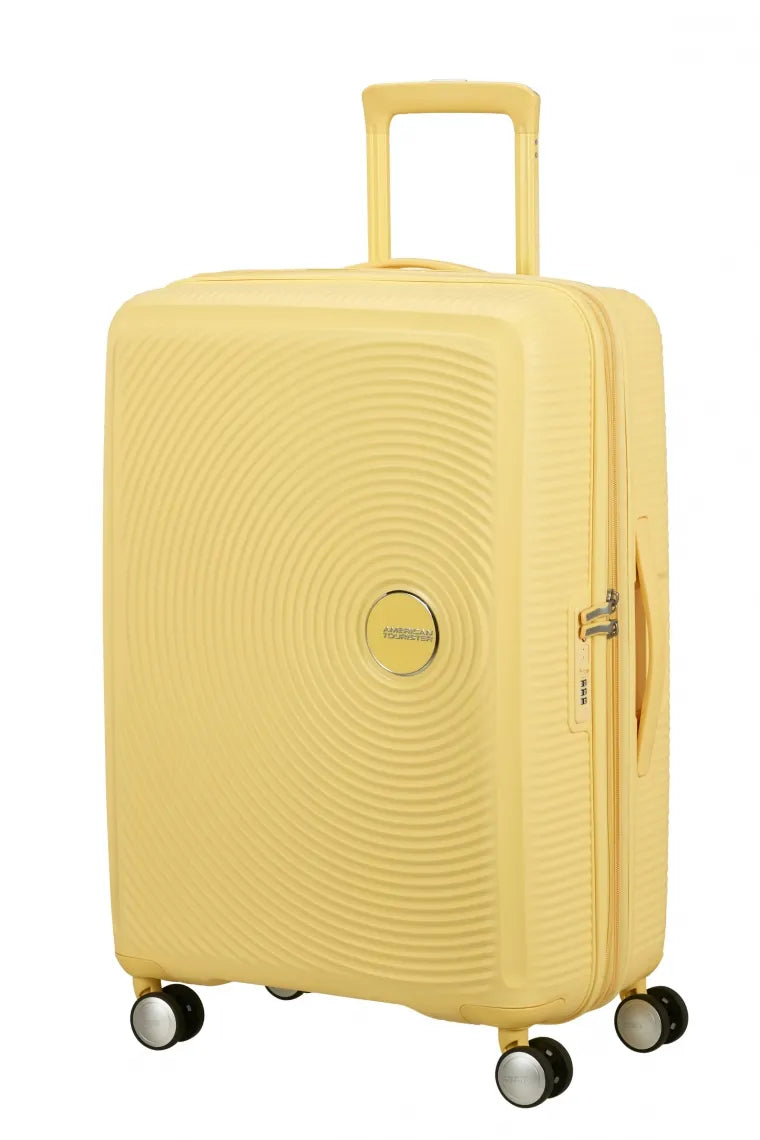 American Tourister Soundbox 67cm Mellanstor Expanderbar Pastel Yellow