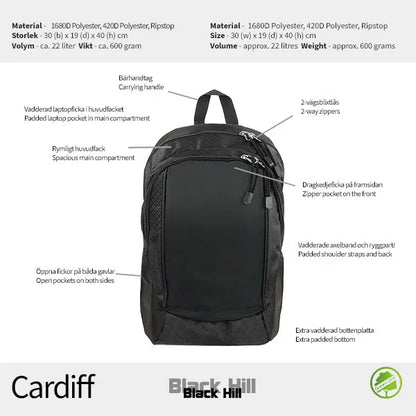 Black Hill Cardiff – Ryggsäck 22L