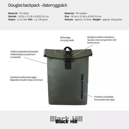 Black Hill Douglas – Ryggsäck 15L - Svart