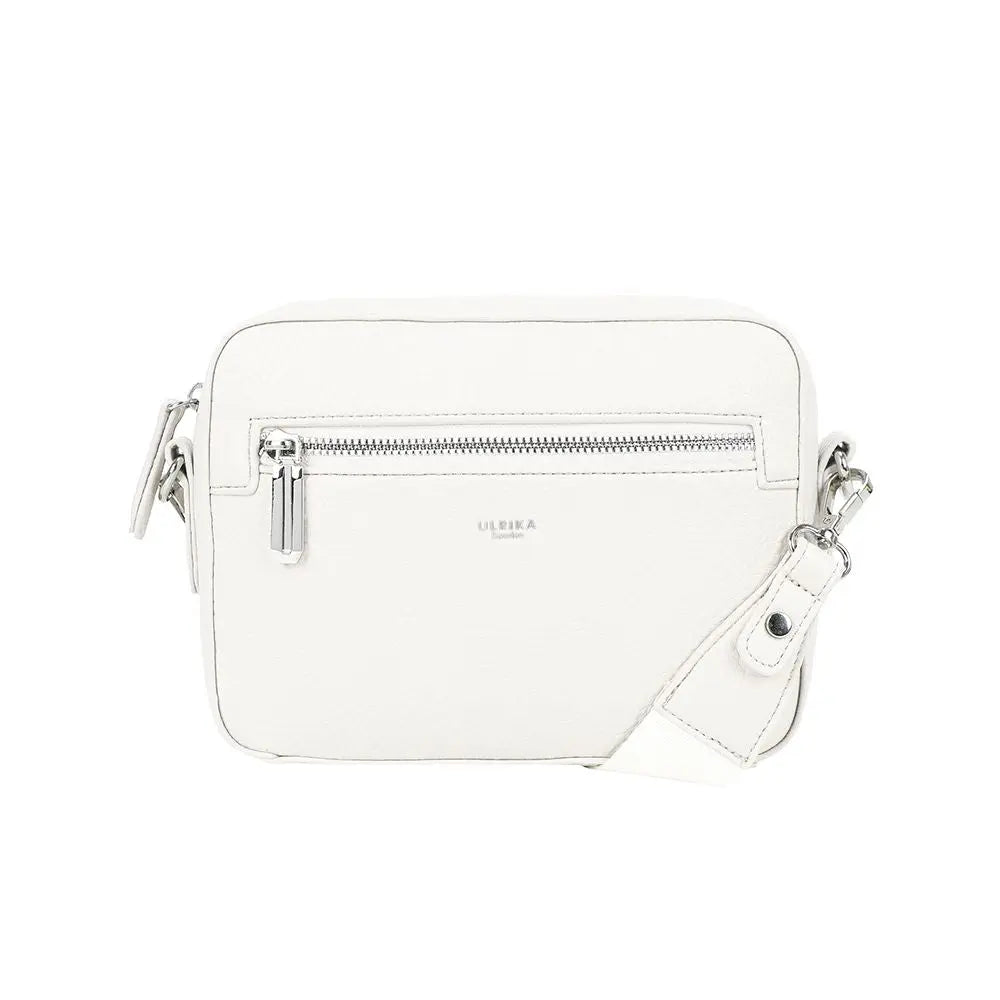 Ulrika Design Bar Zipper - Vit Axelväska 21cm
