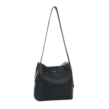 Ulrika Design Bar Zipper - Svart Axelväska 38cm