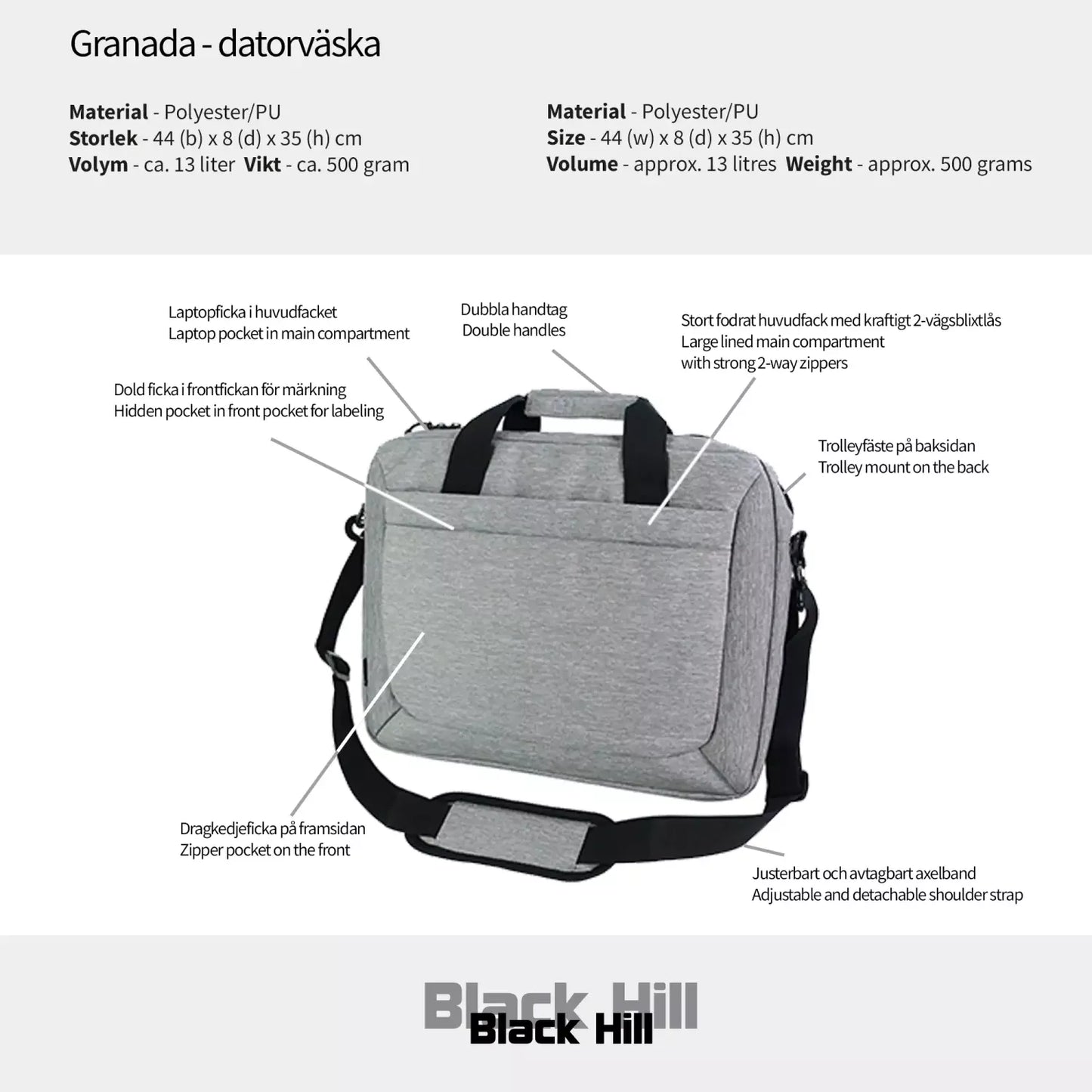 Black Hill Granada – Datorväska 17,3"