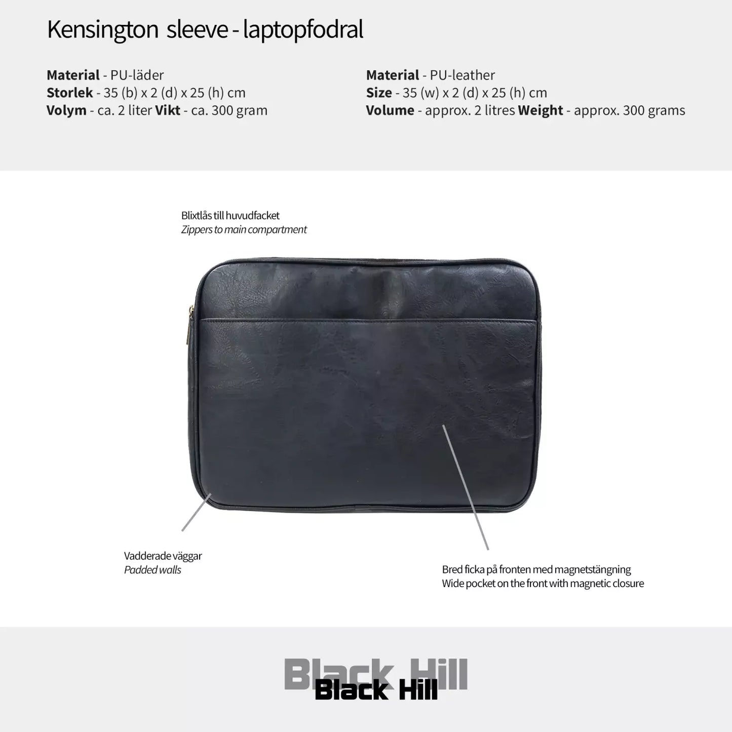 Black Hill Kensington – Datorväska 13 - Brun