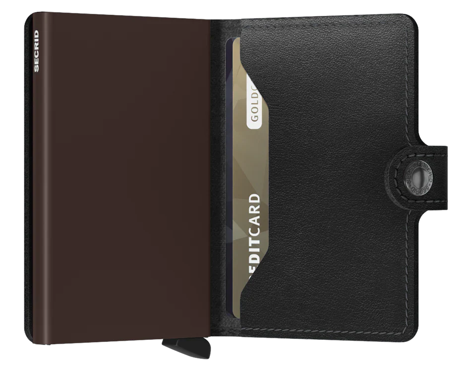 Secrid Miniwallet Original - Svart/Brun Korthållare 10cm