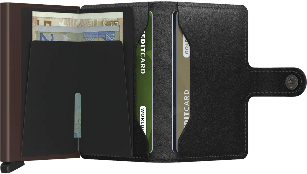 Secrid Miniwallet Original - Svart/Brun Korthållare 10cm