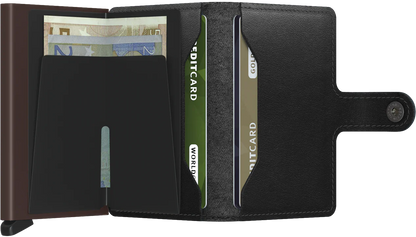 Secrid Miniwallet Original - Svart/Brun Korthållare 10cm