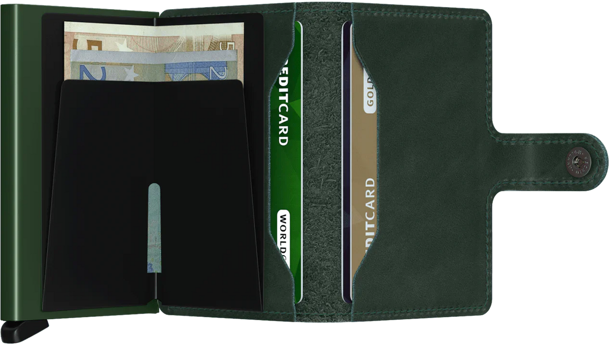 Secrid Miniwallet Original - Grön Korthållare 10cm