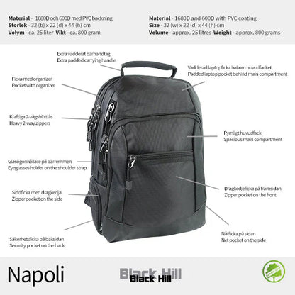 Black Hill Napoli – Datorryggsäck 15,6"