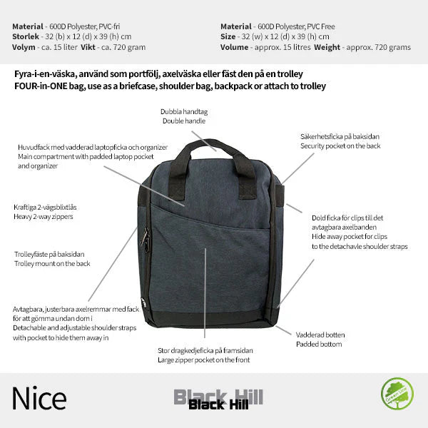 Black Hill Nice – Datorväska 15,6"