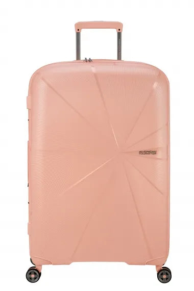American Tourister Starvibe 77cm Stor Expanderbar Metallic Peach