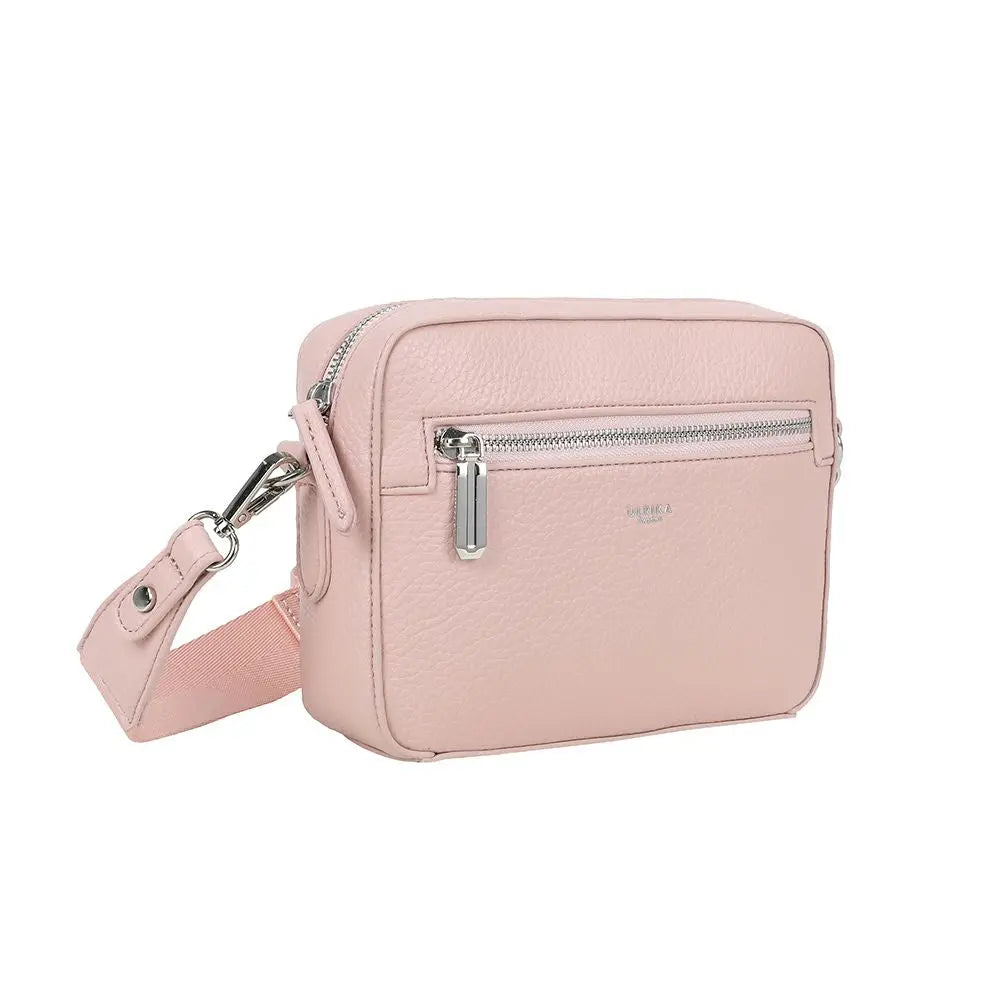 Ulrika Design Bar Zipper - Ljusrosa Axelväska 21cm