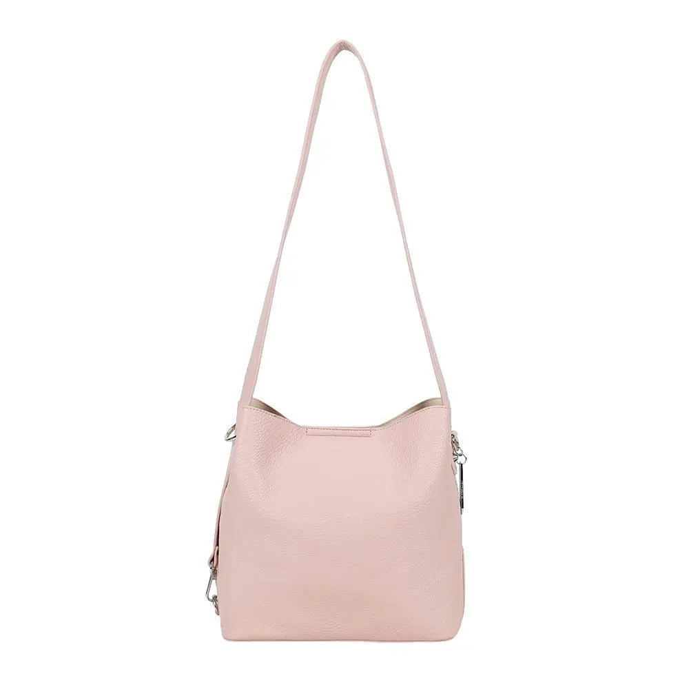 Ulrika Design Bar Zipper - Ljusrosa Axelväska 38cm