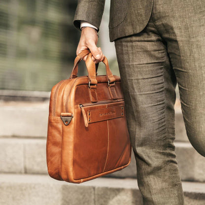The Chesterfield Brand Seth – Datorportfölj 15" – Cognac