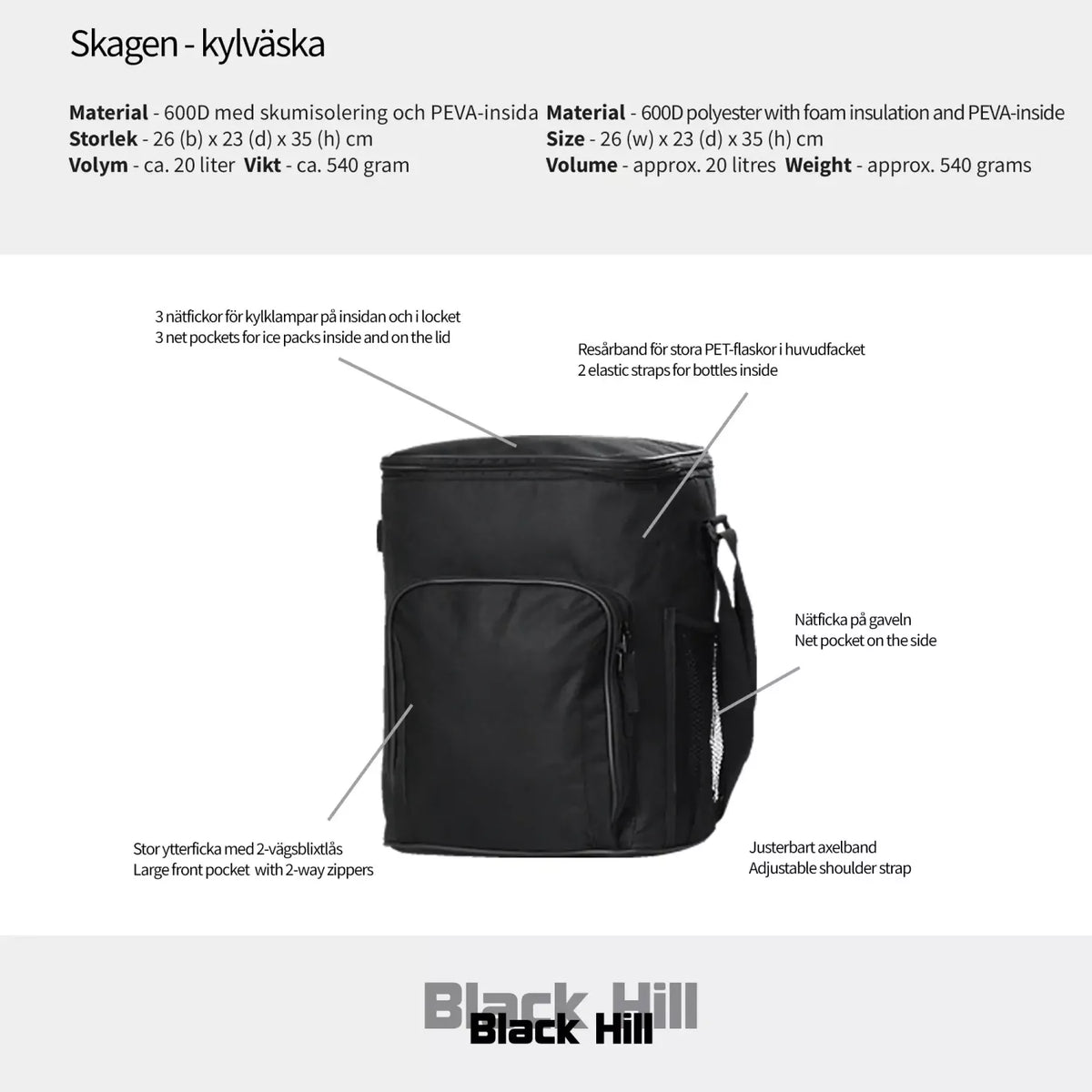 Black Hill Skagen - Blå Kylväska 15L
