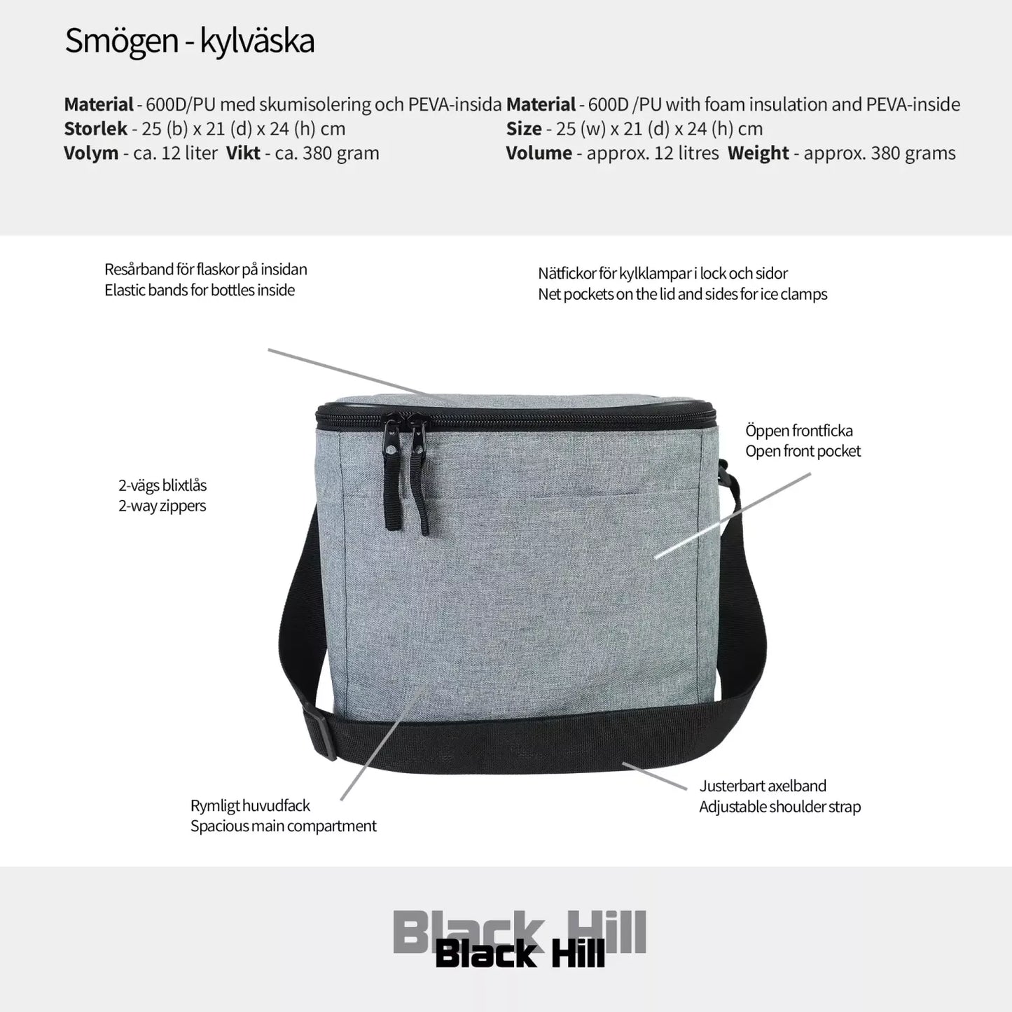Black Hill Smögen – Kylväska 12L - Svart