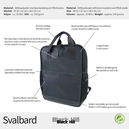Black Hill Svalbard Kylryggsäck 16L - Svart