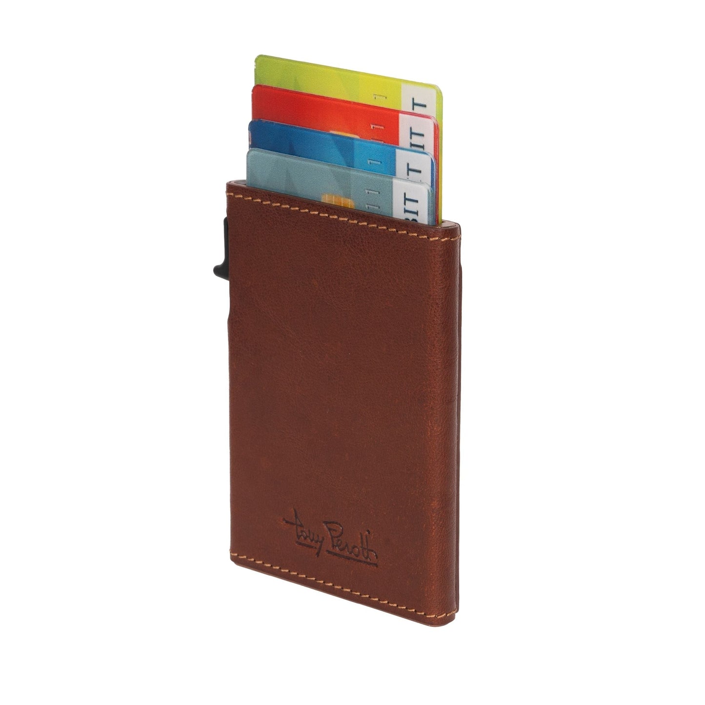 Tony Perotti Furbo Vegetale Slim Korthållare RFID 9,7 cm Mörkbrun
