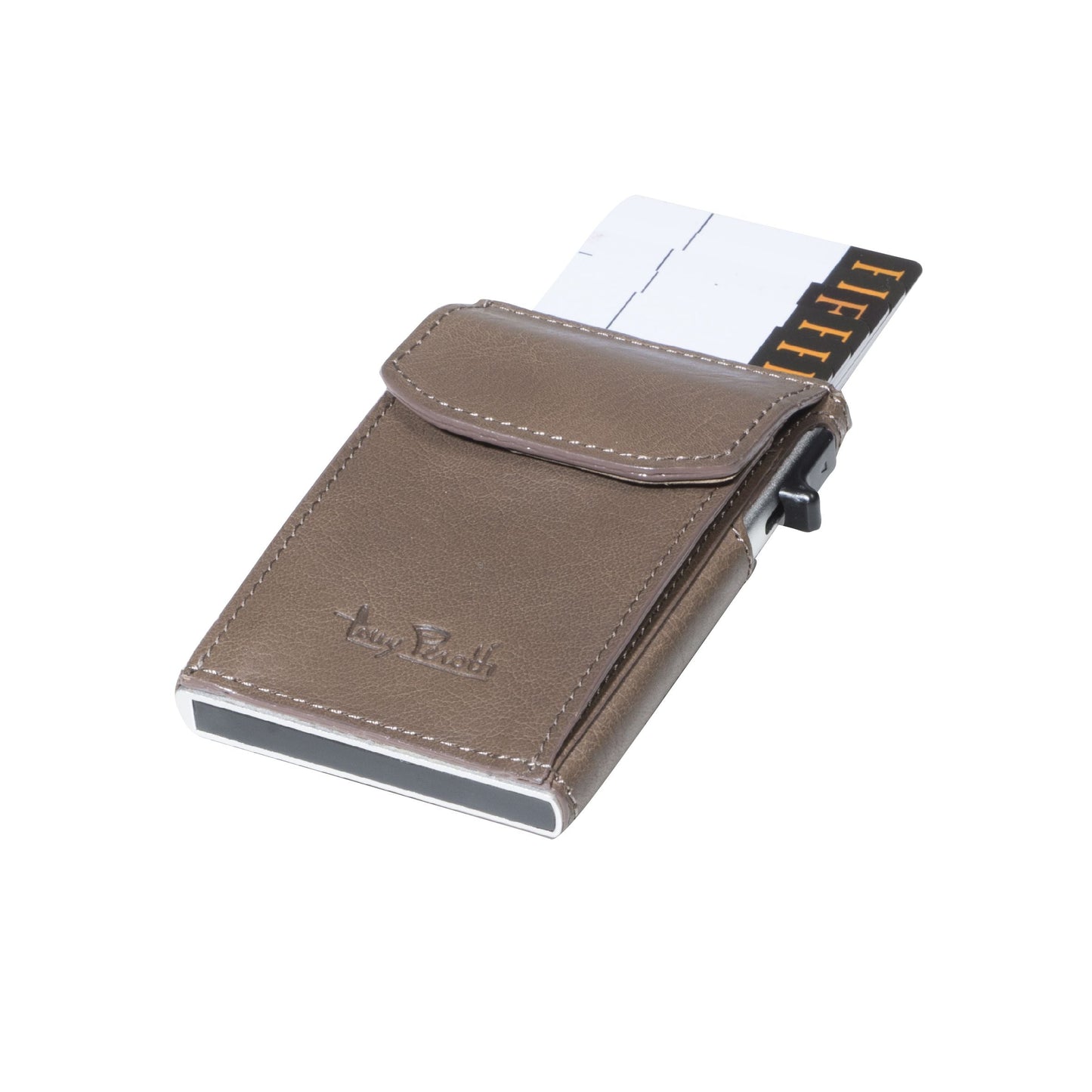 Tony Perotti Vegetale Slim Korthållare med Myntficka 9,7 cm Taupe