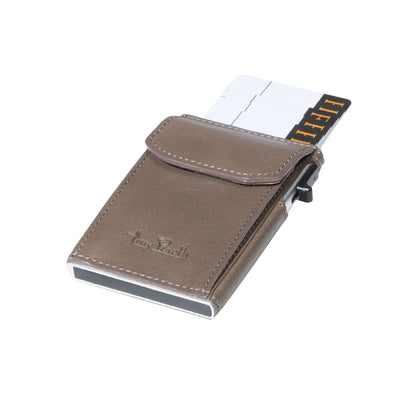 Tony Perotti Vegetale Slim Korthållare med Myntficka 9,7 cm Taupe