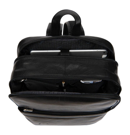 Tony Perotti Vegetale Leather Datorryggsäck 15" Svart