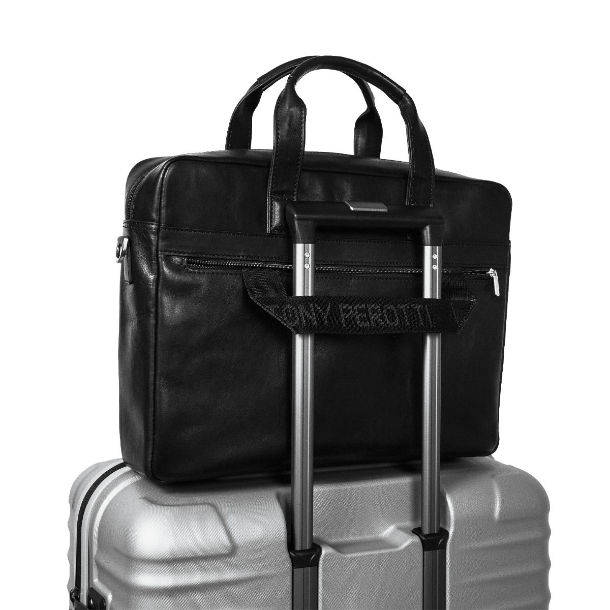 Tony Perotti Vegetale Leather Datorväska 14" Svart