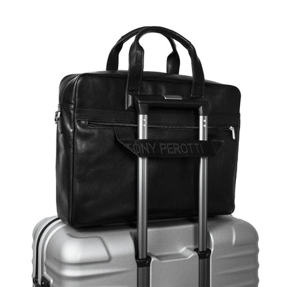 Tony Perotti Vegetale Leather Datorväska 14" Svart