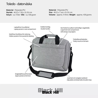 Black Hill Toledo – Datorväska 15,6 - Svart