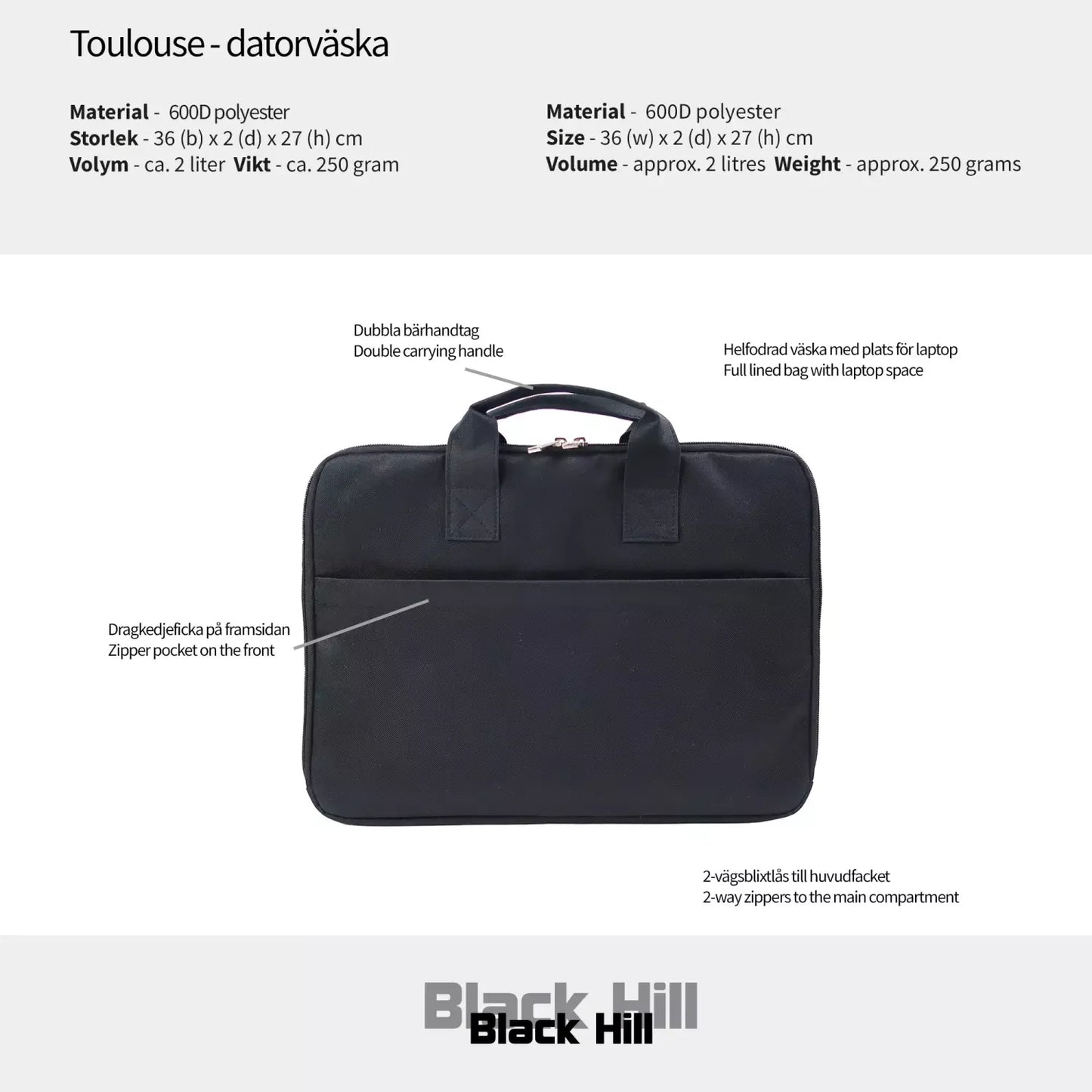 Black Hill Toulouse – Datorväska 15"