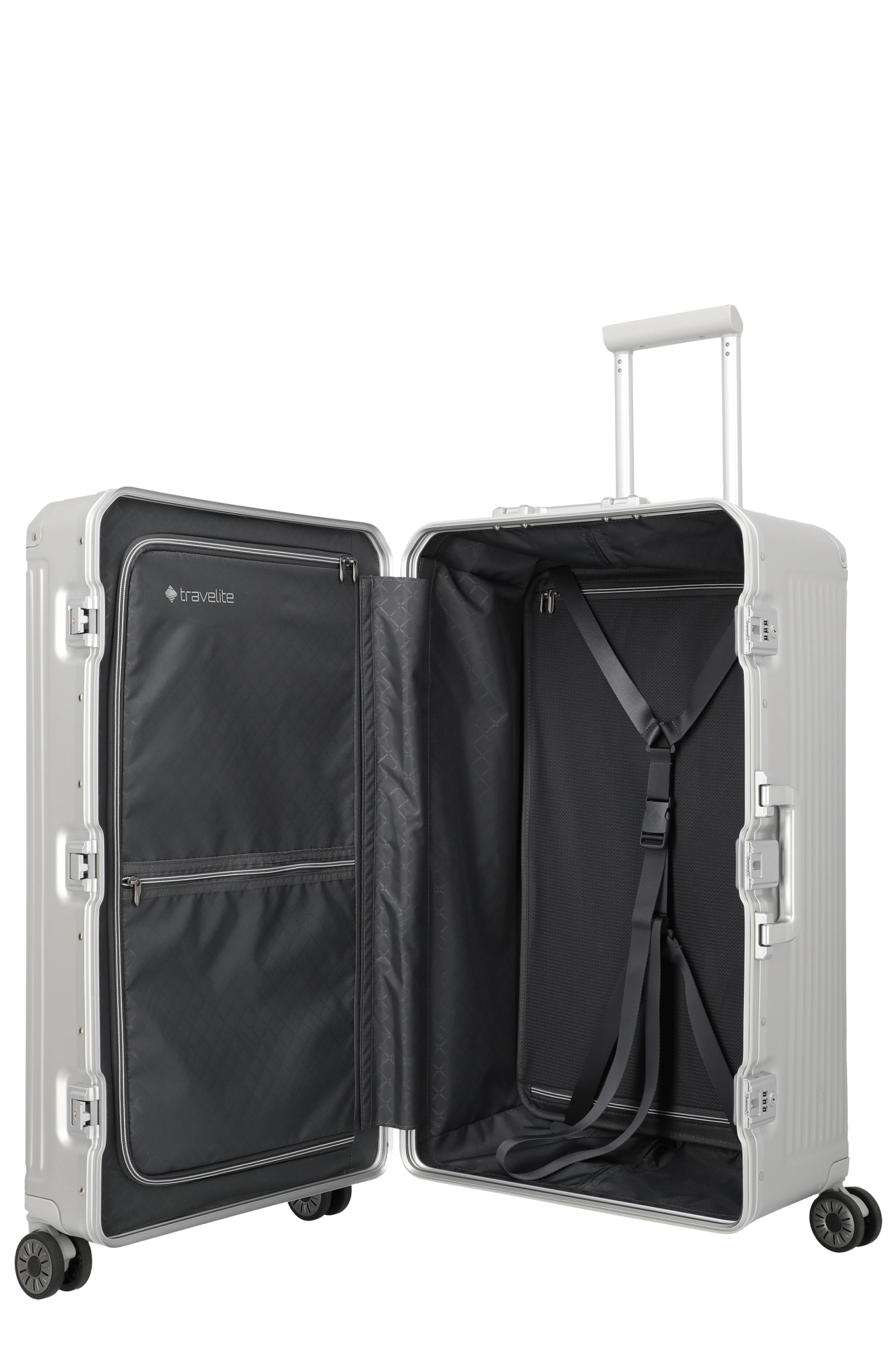 Travelite Next Trunk Stor Resväska 76 cm Silver