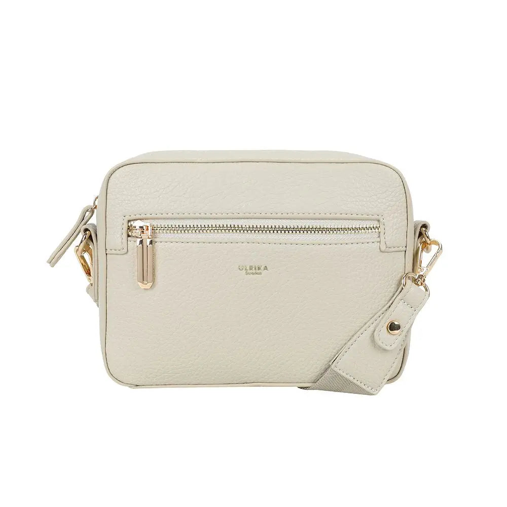 Ulrika Design Bar Zipper - Beige Axelväska 21cm